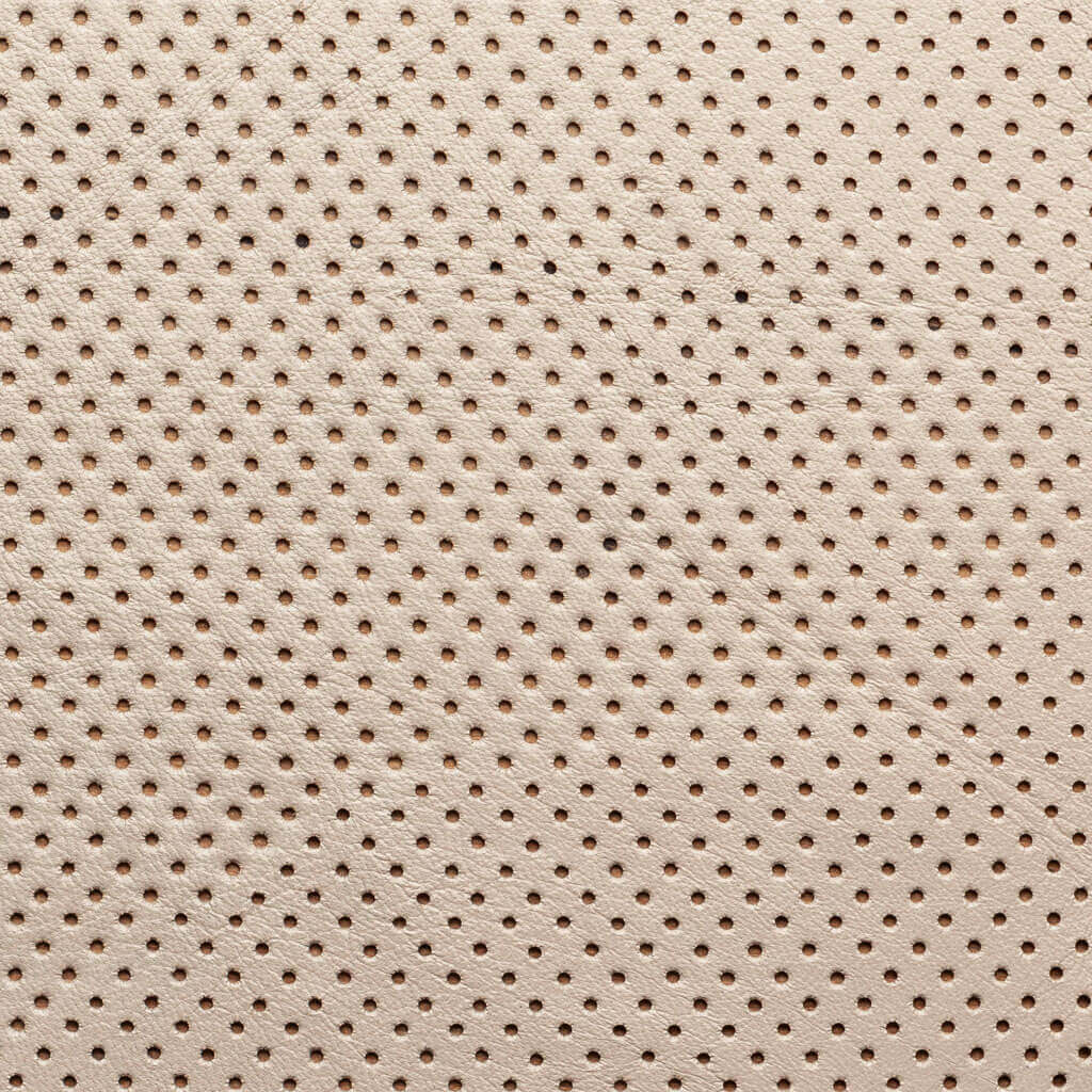 Beige Perforated Lamb Nappa Leather