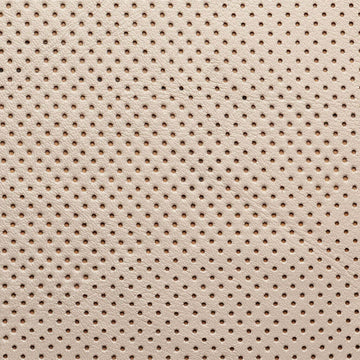 Beige Perforated Lamb Nappa Leather