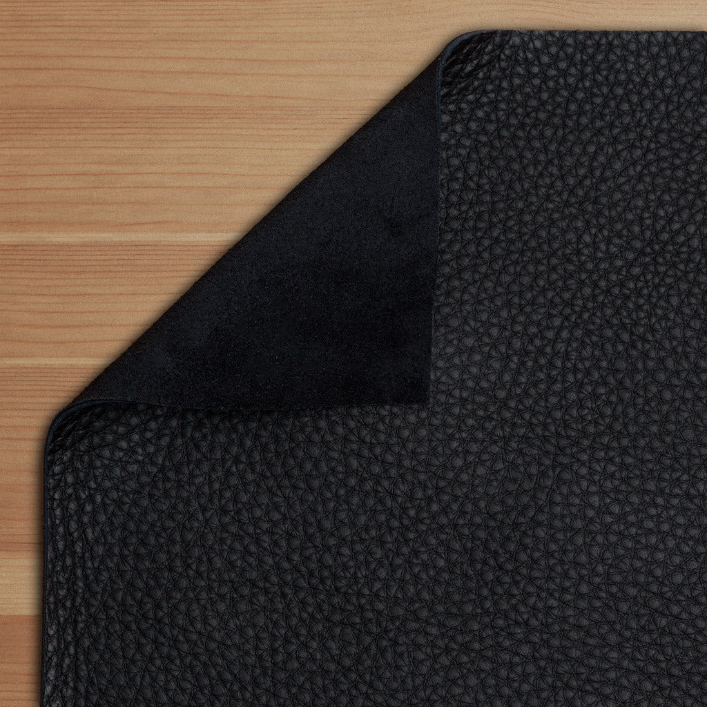 Black Shrunk Grain Bull Leather