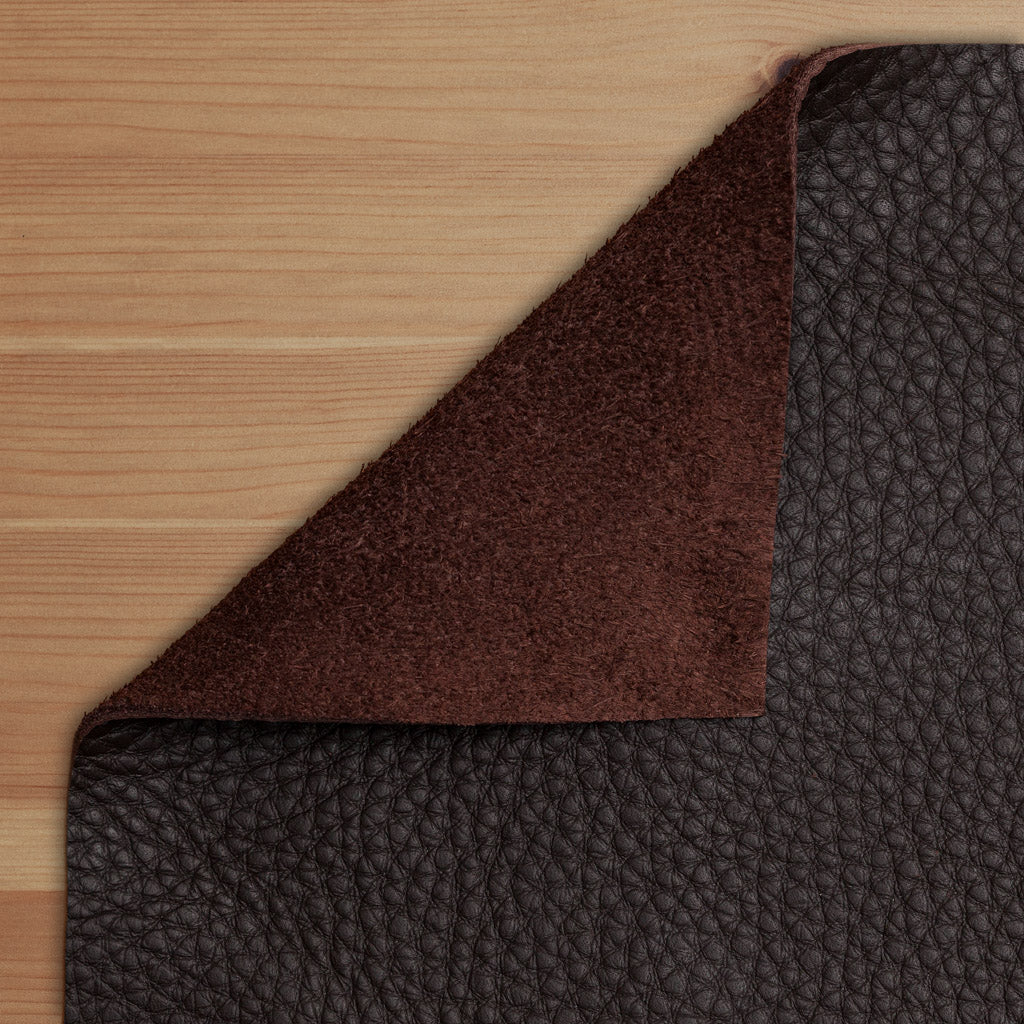 Brown Shrunk Grain Bull Leather