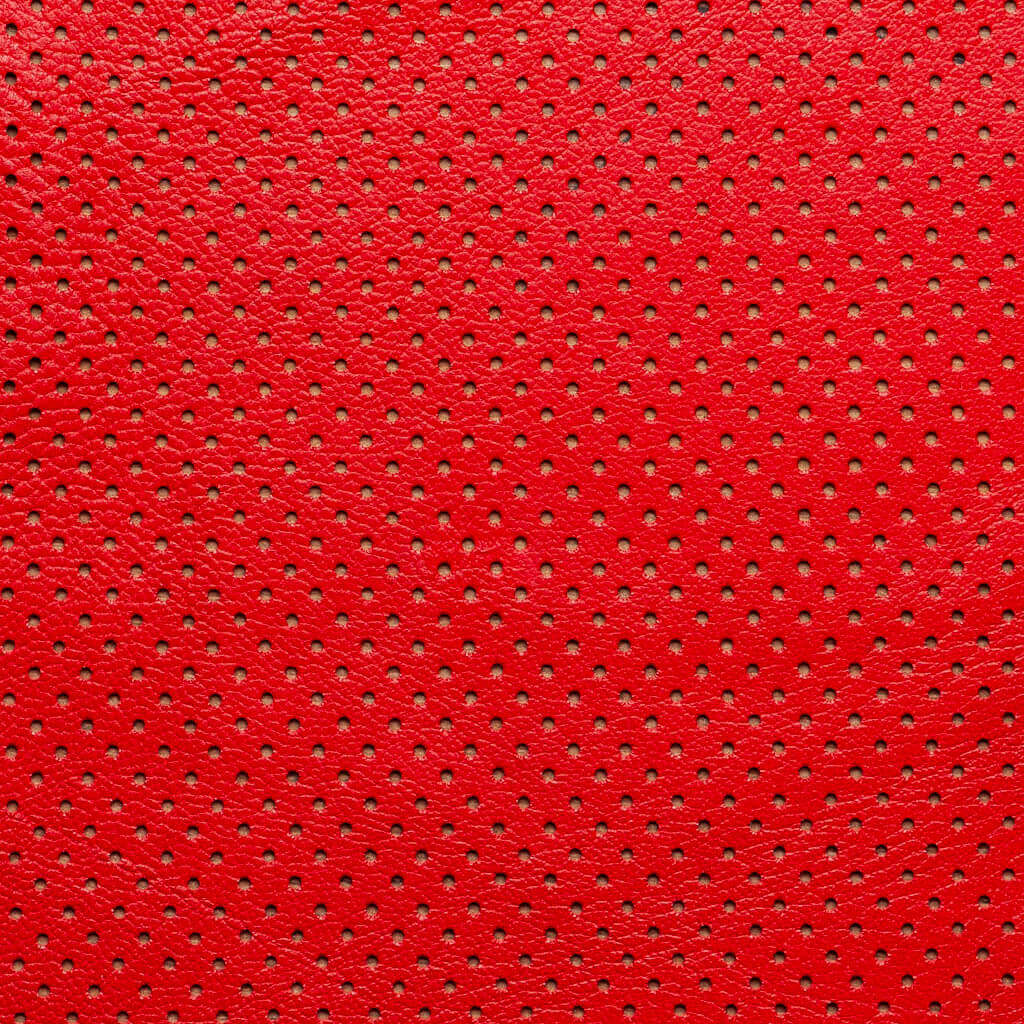 Red Perforated Lamb Nappa Leather